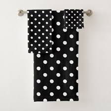 Black And White Bathroom Towel Sets Black Polka Dot Bath Towel Set Zazzle Com Polka Dot Bathroom Bath Towel Sets Towel Set