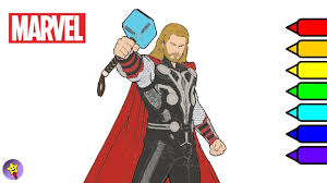 Digital Coloring Of Thor Thor Coloring Book Page Marvel Avengers Coloring Book Page Marvel Superhero Co Avengers Coloring Superhero Coloring Marvel Superheroes