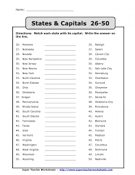 Check spelling or type a new query. State And Capital Worksheets Printable Worksheet Template