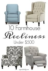 Add some flair to your bedroom with a stylish upholstered headboard, or tack on some more storage space with one of our bookcase headboards. 10 Farmhouse Recliners Under 500 Farmhouse Living Room Furniture Living Room Recliner Farmhouse Recliner Chairs