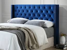 Tête de lit capitonnée eros. Tete De Lit Capitonnee Massimo Velours 160 Cm Bleu