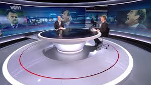 Maar een nieuwsanker met een mondmasker, dat was toch nieuw. Vtm Nieuws Broadcast Set Design Gallery