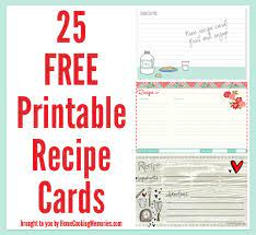 The ultimate kitchen conversion chart. 25 Free Printable Recipe Cards Home Cooking Memories