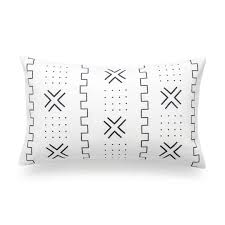 Black And White Lumbar Pillow Cover African Mud Cloth Lumbar Pillow Cover X Dots Black And White 12 X20 African Mud Cloth Pillows Pillow Covers