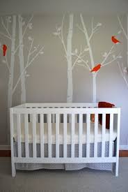 We've come to the rescue with a roundup of design items that only look expensive. Tree Stencil For Wall Contemporary Nursery Sherwin Williams Grayish Salt Nectar