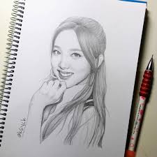 Nayeon Not My Drawing And Credit To Owner Kpop Drawings Fan Art Drawing Vintage Drawing