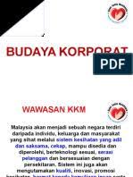 Budaya korporat kkm kerja berpasukan bersatu menuju matlamat perasaan kekitaan kepimpinan saling mempercayai akauntabiliti pengetahuan dan kemahiran kreativiti dan inovasi kerjasama dalam pasukan dan kesepakatan perkhidmatan penyayang berbudi bahasa. Taklimat Budaya Korporat