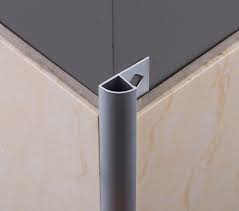 The long arm of the l is pressed into the mortar. China Aluminum Edge Tile Trim With Accessories China Aluminum Edge Tile Trim With Accessories Stainless Steel Tile Trim