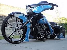 Custom Black And Blue Motorcycle Harley Davidson Baggers Harley Davidson Motorcycle Harley