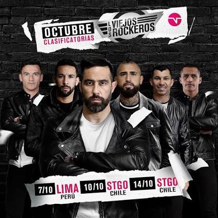 😎⚽🇨🇱 Los Viejos Rockeros vuelven al ruedo Este 7, 10 y 14 de octubre,  la Generación Dorada buscará dar vuelta su suerte en las  #ClasificatoriasxTNTSports y acercarse al Mundial de Qatar 2022.