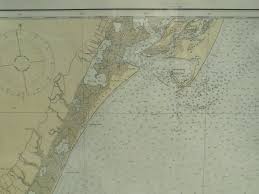 Chincoteague Inlet Hog Island Light 1925 Original