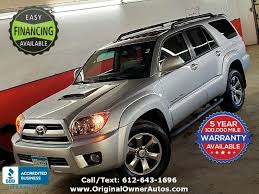 Sr5, sport edition, and limited. 2008 Toyota 4runner 4wd V6 Sr5 Heated Seats Urban Runner Original Owner Autos Dealership In Eden Prairie