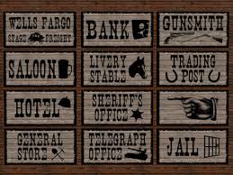 A quick and easy way to create a couple western style saloon signs, one is in inverted coloring. Second Life Marketplace Re Old West Signs Bundle 12 Total Western Club Town Saloon Hotel