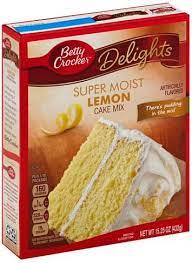 Betty crocker super moist butter recipe yellow cake mix. Betty Crocker Super Moist Lemon Cake Mix 15 25 Oz Nutrition Information Innit