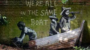 His playful, mischievous attitude toward the art community has led to a divided opinion of the artist. Part Of Banksy Artwork Near Lowestoft Removed Over Flood Fears Bbc News