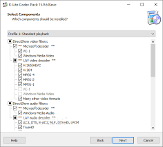 Codecs and directshow filters are needed for encoding and you can for example configure your preferred decoders and splitters for many formats. Download K Lite Codec Pack Basic 16 1 0 16 1 1 Beta