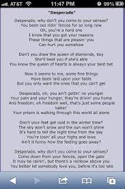 Desperado Great Song Lyrics Music Lyrics Song Lyrics