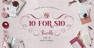 Get kuenstler script → purchase through this link to help support typewolf. The 10 For 10 Bundle Font Bundles