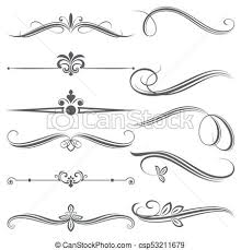 Page 1 of free vector decoration. Diseno De Divisores Florales De Decoracion Vector De Vectores De Diseno De Divisores Florales Antiguos Elementos Para Canstock
