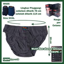 Untuk mengukur lingkar pinggang celana bisa dilakukan dengan beberapa cara. Celana Dalam Pria Cd Optima Jumbo Men S Underwear Laki Laki Cowok Ukuran Big Size Katun I16 Shopee Indonesia