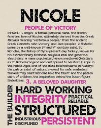 Nicole Personalized Name Print Typography Print By Ohbabynames Nicole Numerology Names