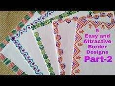 Handmade greeting card decorated with paper flowers and beads. File Pages Decoration Ideas Page Borders Design Colorful Borders Design Border Design