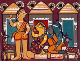 One Of The Very First Trysts That I Had With Folk Art Was Through Jamini Roy S Paintings I Don T Need To S Bengali Art Indian Art Paintings Indian Folk Art