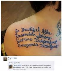 Mar 19, 2020 · whether it's a spelling error, artwork that just didn't translate, or a face tattoo that they almost certainly regretted, these awful tattoos are just the worst. 47 Times Tattoo Owners Proudly Posted Their New Tattoos Online Just To Realize They Made A Mistake Bored Panda