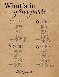 What S In Your Purse Game Whats In Your Purse Bridal Etsy Bridal Shower Decorations Rustic Bridal Shower Games Fun Bridal Shower Games