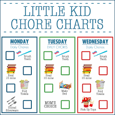 actual daily responsibility chart children 2019