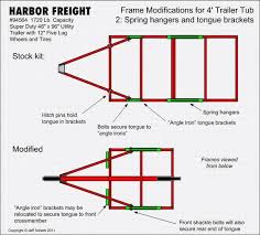 Frame Modification Part 2 Eliminating The Hinges And Spring Hangers Utility Trailer Harbor Freight Utility Trailer Jeep Trailer