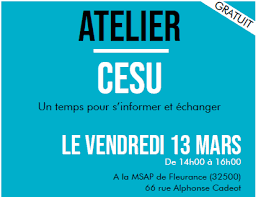 Si vous êtes travailleur indépendant, agriculteur ou bénéficiez de revenus fonciers, vous. Atelier Cesu Fleurance 32500 Atelier