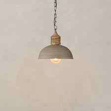 Concrete And Wood Pendant Light Concrete Dome Light Motta Living Large collection of modern funky mini pendant lights in vibrant colours, retro style ceiling pendants and the latest trend in industrial lighting pendants and utility hanging.