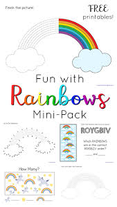 Fun With Rainbows Mini Printable Pack Tot School Preschool Activities Homeschool Preschool