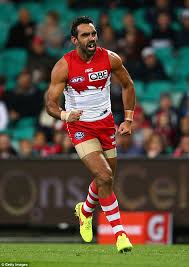 In the '90s, newman wore blackface on the show to imitate nicky winmar, an indigenous afl player who also stood up to racist. Footballers Don Indigenous Guernseys To Support Afl Star Adam Goodes Daily Mail Online