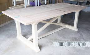 Apply wood stain to the cut plywood board and allow it to dry thoroughly. 20 Gorgeous Diy Dining Table Ideas And Plans The House Of Wood