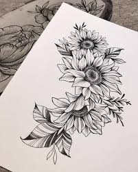 Sunflowers Composition With Hive Linework Done By Giulia Eightlines Sunflower Tattoo Shoulder Sunflower Tattoo Sleeve Tattoo Design Drawings