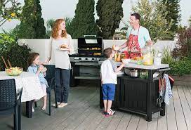 Ubuy new zealand online shopping for keter in affordable. Buy Keter Unity Xl Portable Outdoor Table And Storage Cabinet With Hooks For Grill Accessories Stainless Steel Top For Patio Kitchen Island Or Bar Cart Dark Grey Online In Turkey B084r2gj3w