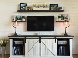 Astonishing entertainment center decor glamorous flat unique. Grandy Barn Door Console Barn Door Entertainment Center Entertainment Center Tv Stand Decor