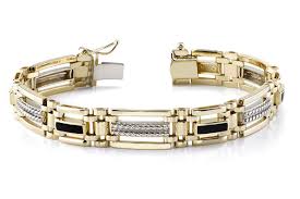 Men's 14k gold over silver rope chain necklace sale $20.00. 14k Gold Men S Two Tone Onyx Bracelet