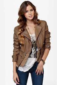 Natalie Portman Leather Jackets In Usa Uk Canada Germany France Australia Russia Brown Vegan Leather Jacket Vegan Clothing Celebrities Leather Jacket