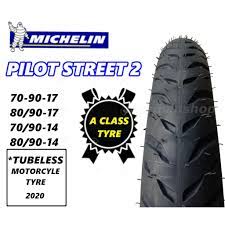 Check spelling or type a new query. Motorcycle Tubeless Tyre Tire Tayar Michelin Pilot Street 2 2020 Product 70 90 17 14 80 90 17 14 Moped Scooter Shopee Malaysia