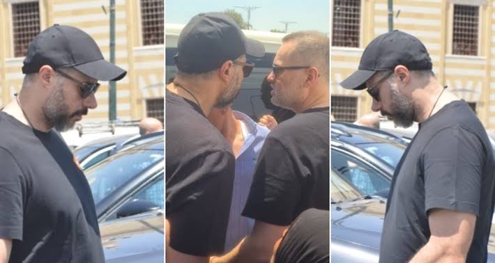 الظهور الأول لـ أحمد السعدني بعد وفاة والده في جنازة عصام الشماع (صور) |  خبر | في الفن