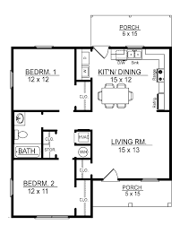 Most would notice that the common toilet and bath is situated and opens to the kitchen instead of putting in between the bedrooms. Two Bedroom Home Plans Home And Aplliances