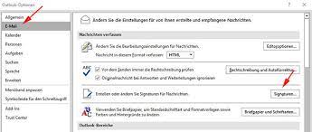 Für eine html signatur muss hier erst mal nichts weiter eingetragen werden. Signatur Erstellen Unter Outlook 2016