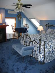 It really brings out the honeyed hues of the hardwood floor. Superb Blue Bedding Ideas Of Ideas Gorgeous Blue Bedroom Carpet With Black Iron Vintage Bedding For Fu Blue Bedroom Design Grey Carpet Living Room Blue Bedroom
