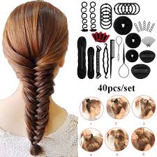 A wide variety of hair sponge bun options. Djpoa Magic Rubber Band French Hair Weave Artifact Foam Sponge Bun Donut Comb Fishbone Hair Braid Wave Braid Clip Twist Braid Tool Hair Styling Tools Hair Braider Set Hairpins Roller Kit