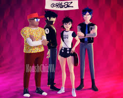 La Imagen Puede Contener Una O Varias Personas Y Calzado Gorillaz Gorillaz Albums Gorillaz Art