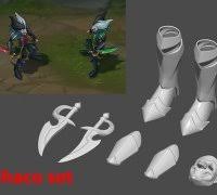 I didn't count mad hatter because i honestly feel like it would be sort of unchanged compared to the other skins. Shaco 3d Models To Print Yeggi