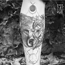 Take a look at some of the inks that you can try out. Half Floral Bear Head Tattoo On The Calf